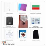 اقلام همراه کالیمبا جکو اصل مدل k17mbr, هاردکیس مخصوص, چکش کوک, دفترچه راهنما, برگه اصالت کالا, برچسب رنگی نت, دستمال تنطیف, بگ محافظ