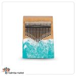 کالیمبا چوب ورزین طرح دریا آبی با حفره پایین و طراحی هنری خاص